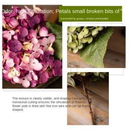Simulation Flower Retro Hydrangea Wedding Decoration Home Living Room Wall Decoration Photography Props Fake Flowers
