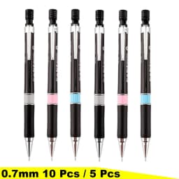 10 Pcs Student mechanical pencil press type 0.5/0.7mm write comics hand-painted with eraser drawing art painting HB pencil