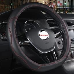 Car Steering Wheel Cover funda volante D Shape For Hyundai Creta II 2021 2022 D Type Braid on Steering-Wheel Wrap Protector