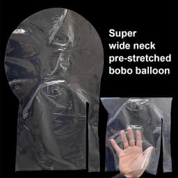 3pcs Wide Neck Bubble Balloon Transparent Clear Giant Pre-Stretched Bobo Ballon Stuffed Animals Party Supplies Decorations