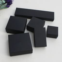 Multisize Square Rectangle Jewelry Organizer Box Engagement Ring for Earring Necklace Bracelet Display Gift Box Black Paper Box