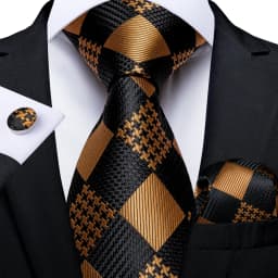 Blue Red Black Plaid Fashion Brand Men's Ties Set Luxury Wedding Neck Tie Pocket Square Cufflinks Gift For Men Dropshipping
