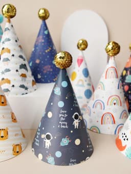 3 Pieces Happy Birthday Party Hats Polka Dot Dinosaurs DIY Cute Handmade Cap Crown Shower Baby Decoration Boy Girl Gifts Supplie