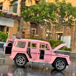 1/24 G63 G65 Alloy Pink Car Model Diecasts & Toy Metal Off-road Vehicles Model Simulation Sound and Light Collection Kids Gifts