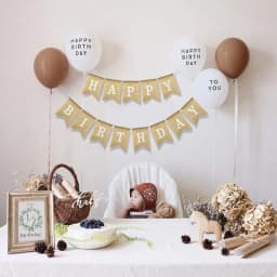 13 Flags Happy Birthday Party Home Decor Supplies Vintage Linen Jute Burlap Pennant Banner Bunting Background Photography Props