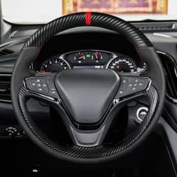 Car Steering Wheel Cover Hand-Stitched Anti-slip Black Genuine Leather For Chevrolet MALIBU XL Equinox Monza Trax Cavalier