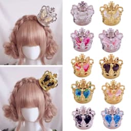 Princess 3D Tiara Crown Luxuries Artificial Rose Flower Cosplay Headdress Hair Accessories with Clips Ribbon Dropshipping