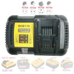 DCB118 Li-ion Battery Charger Charging 4.5A For DeWalt 10.8V 12V 14.4V 18V 20V 60V DCB101 DCB200 DCB140 DCB105 DCB112 DCB115
