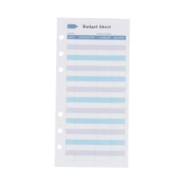A6 Size 12Pcs Budget Card Six-color Hole Cash Plan Consumption Card Paper Budget Business Envelope Letter Paper Printing Set