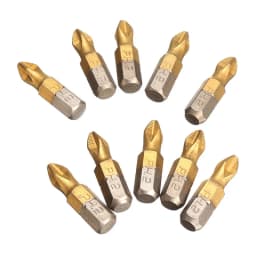 10pcs/Set 25mm Screwdriver Bits 1/4 Inch Titanium Coated Anti Slip Hex Shank PH2 Electric Screw Driver Bit Hand Tools