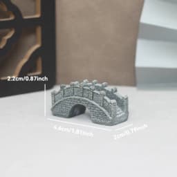 Miniature Sand Stones Bridge Figurine Boat DIY Terrarium Ornaments Fairy Garden Bonsai Rockery Lanscaping for Room Decoration