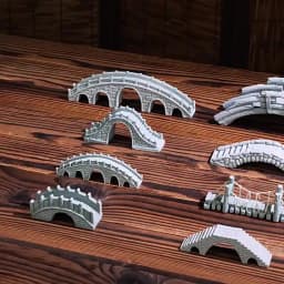 Miniature Sand Stones Bridge Figurine Boat DIY Terrarium Ornaments Fairy Garden Bonsai Rockery Lanscaping for Room Decoration