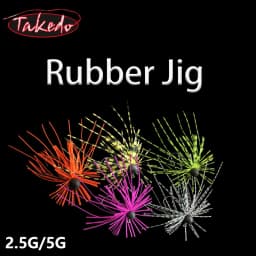 TAKEDO TK114 1.8G - 5G ZITHER RUBBER JIG Spinnerbait Blades Silicone Skirt Saltwater Resin Tungsten Jig Head Spinner Rubber Jig