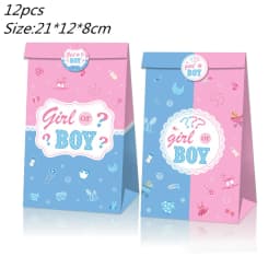 Pink Blue Boy Or Girl Gender Reveal Baby Shower Party Disposable Tableware Set Paper Plates Cups Banner Balloon Decoration