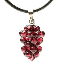0.6in Natural Material Garnet Grape Pendant Women's Necklace Reiki Healing Decoration Mineral Crystals Bead Raw Stone Jewelry