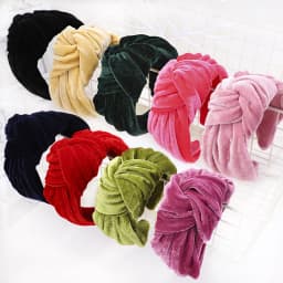 Knotted Velvet Bezel Women Headband Girls Fashion knit Hair Bands Soft Bath Hairband Headwear Hair Rubbers Elastic Hair Bands