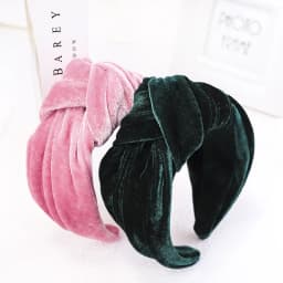 Knotted Velvet Bezel Women Headband Girls Fashion knit Hair Bands Soft Bath Hairband Headwear Hair Rubbers Elastic Hair Bands