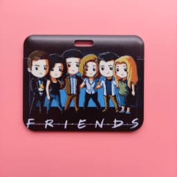 Friends ID Card Holder Lanyard Men's Door Badge Holders Neck Strap Key Chain Business Card Protector Key Rings