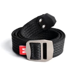 MAUHOSO Titanium Buckle Nylon Elastic Belt,Man's Elastic Web Belt for Work Daily Golf Fishing