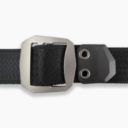 MAUHOSO Titanium Buckle Nylon Elastic Belt,Man's Elastic Web Belt for Work Daily Golf Fishing