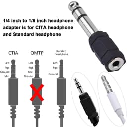 3.5mm Female To 6.35mm Male Stereo Headphone Audio Adaptor Microphone Connector Stereo Headphone Adaptor Converter Instrument