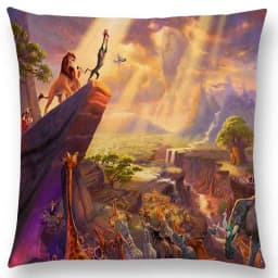 Home Decor Rustic Oil Painting Cushion Cover Beautiful Landscape Castle Lighthouse Sofa Pillow Bedroom