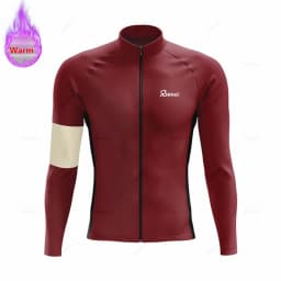 New Winter Rvouei Cycling Clothing Men's Thermal Fleece Bicycling Clothing Set Outdoor MTB Bike Bib Pants Ropa Maillot Ciclismo