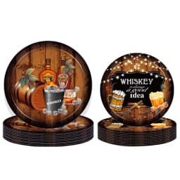 Whiskey Birthday Party Decorations Whiskey Bottle Foil Balloon Banner Cake Toppers Men Women 30th 40th 50th Birthday Party Decor