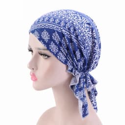 New high quality Women Stretchy Turban Cotton Beanie Pre Tied Scarf Head Scarf Chemo Hat Cancer Scarves Lady Hair accessories