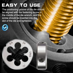 HAMPTON Thread Die Right Hand Die UN UNC UNF UNEF 5/16 3/8 7/16 1/2 5/8 9/16 3/4 Thread Die Threading Tools Screw Die