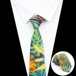 Brand New Floral Print Tie For Men Women Skinny Cotton Necktie For Wedding Casual Man's Neckties Classic Suits Flower Cravat