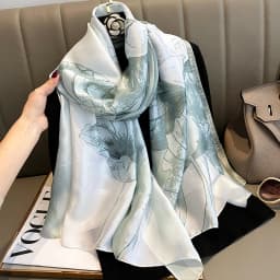 180*90cm Large Silk Satin Scarf Hijab Women Print Spring New Shawl Wrap Female Hand Foulard Pashmina Travel Echarpe 2022 NEW