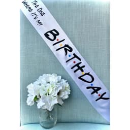 The One Where It’s My Birthday sash Friends Theme 16th 18th 21st 30th 40th 50th 60th Birthday party decoration gift photo props