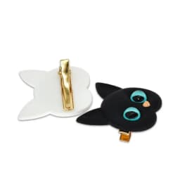 Cute Cat Face Hair Clips Cartoon Black White Kitten Hairpins Sweet Resin Barrettes for Women Girls Daily Party Hair Accessories