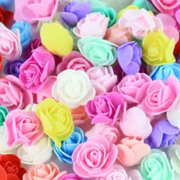 50/100/200Pcs 3.5cm PE Foam Rose Head Artificial Flower For Wedding Birthday Party Home Decor DIY Bear Rose Valentines Day Gifts