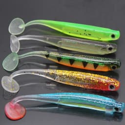 2pcs/lot 7cm/9cm 2g/5g Wobbler Fishing Lure Rainbow Shiner Bait T Tail Bionic Soft Silicon Artificial Realistic Fishing Tackle