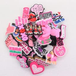1-35PCS PVC Shoe Charms Limit Dose Not Exist Cool Libra Girls Thank You Love Feminist Buckle Clog Hole Slipper Decoration