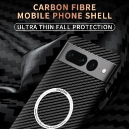 2025 New Luxury Carbon Fiber Texture Pattern Magnetic Ultra Slim Case For Google Pixel 8 9 10 Pro Matte MagSafe Ring Armor Cover