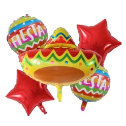 5pcs Hat Fiesta Foil balloons Mexico avocado balloon for Happy Birthday Baby Shower Fiesta Party Decorations cactus globos