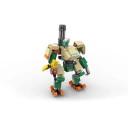 MOC DIY Mecha Bastions Vanguards Morphing Robot Building Blocks Kit Gatling Machine Destroyer Arms Game Toys for Children Gift