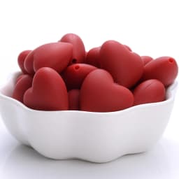 10Pcs 18x20mm Baby Food Grade Teether Beads Peach Heart Silicone Beads for DIY Eco-friendly Pacifier Clips Chain Beacelet