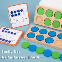 Wooden Ten-Frame Math Toys Preschool Math Manipulative Number Sense Counters Kids Montessori Activity Toys Early Education Games