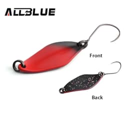 ALLBLUE Trout Lure 2.4g 27mm Metal Brass Copper Colorful Fishing Mini Spoon Bait Freshwater Stream Tackle for Chub Perch Salmon