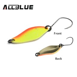 ALLBLUE Trout Lure 2.4g 27mm Metal Brass Copper Colorful Fishing Mini Spoon Bait Freshwater Stream Tackle for Chub Perch Salmon