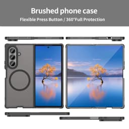 Z Fold7 Cases Luxury Slim Matte Magsafe Case Border Colorful Protective Case For Samsung Galaxy Z Fold7 Anti-Drop 4 Corners/Busi
