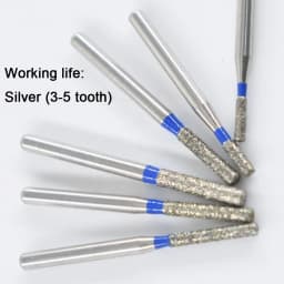 10pcs SF Series Straight Flat End Dental Diamond Burs High Speed Handpiece Teeth Whitening FG Dia 1.6MM Dentistry Materials