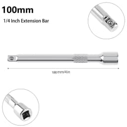 3pcs 1/4 Inch Socket Ratchet Wrench Extension Bar 50/75/100mm Long Bar Steering Sleeve Connecting Rod Socket Extender hand tool