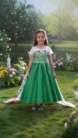 Elsa Dress Girl Princess Dress Cosplay Costume Dresses Baby Kids Clothes Fantasia Vestidos Green For Children