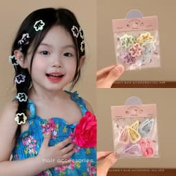 10Pcs/Set Baby Children Sweet Colors Shiny Star Ornament Hair Clips Women Girls Cute Barrettes Hairpins Kids Hair Accessories