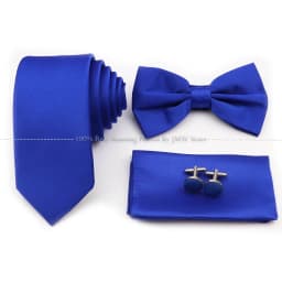 Hot Sale Purple Pink Sage Green Tie Set Polyester Necktie Bowtie Cufflink Brooch For Groom Suit Wedding Cravat Shirt Accessory